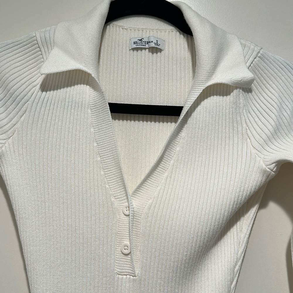 White hollister sweater dress
